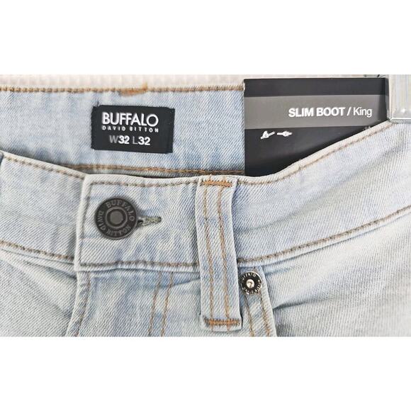 Buffalo David Bitton~Mens 32×32~Blue Slim Boot/King Jeans ASH-X Zip Fly $109 NWT - Picture 16 of 16